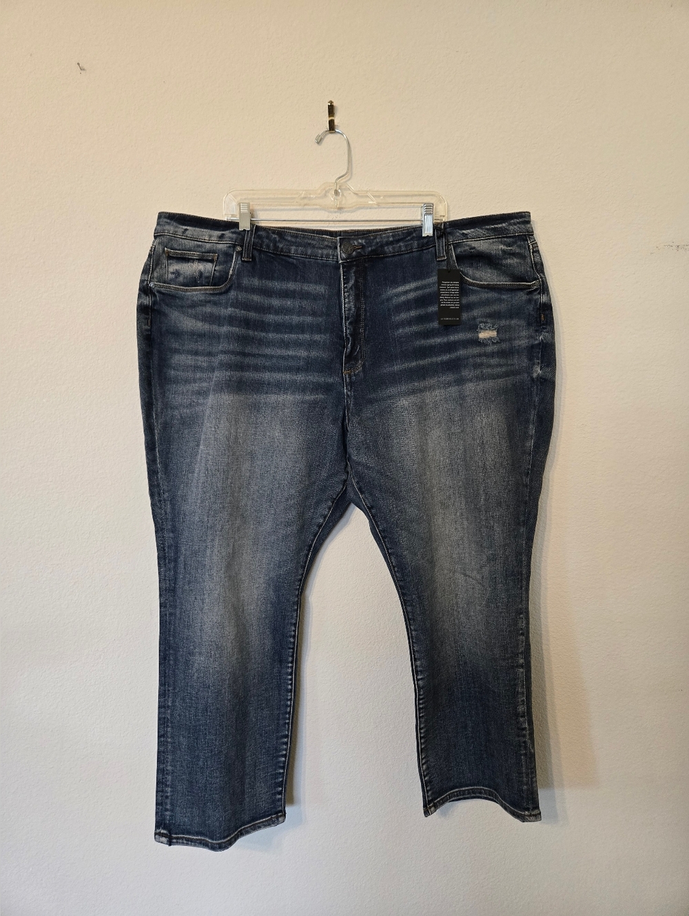 Kut from the Kloth Washed Blue Ankle Straight Leg Jeans. NWT Plus Size 24W